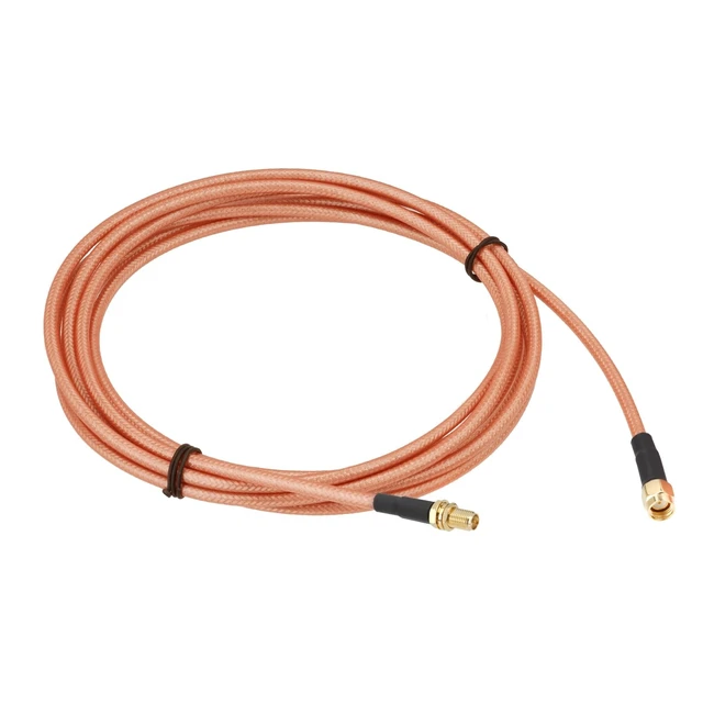 Alt view image 4 of 5 - Bingfu 9.84 ft RP-SMA Female Bulkhead to RP-SMA Male RG400 Coaxial Cable for WiFi Router Security IP Camera Wireless Mini PCI Express PCIE Network Card Adapter