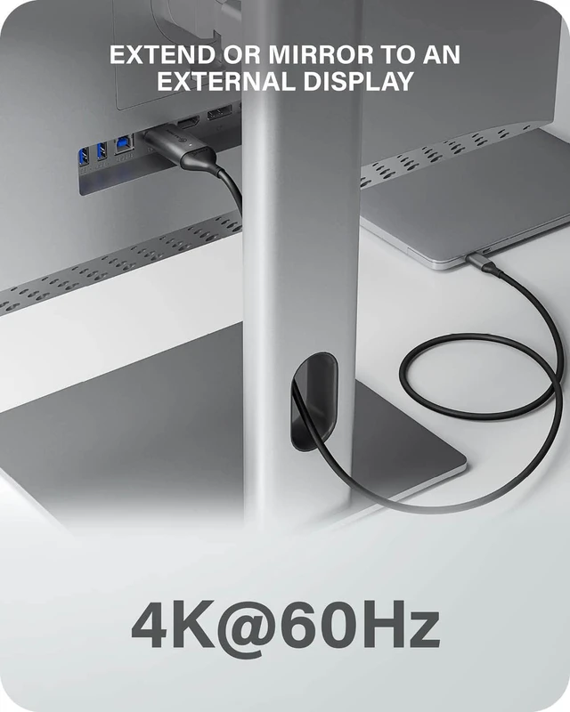 Alt view image 3 of 5 - ALOGIC USB-C to HDMI Cable, 6 ft, Supports 4K@60Hz, USB Type-C to HDMI Cable, Thunderbolt 3 Compatible, for MacBook, iPad Pro, Surface, XPS & USB-C Devices