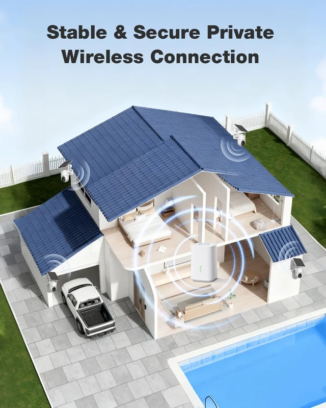 Alt view image 2 of 5 - SEHMUA Security Cameras Wireless Outdoor 2PC, No Monthly Fee, Solar Powered