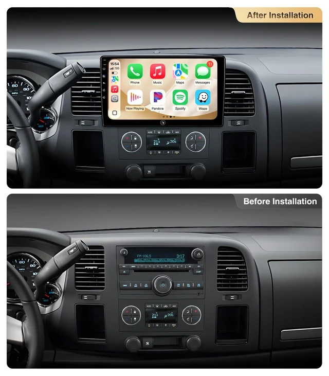 Alt view image 3 of 5 - Car Radio for Chevy Silverado GMC Sierra Tahoe 07-14, CarPlay Android Auto