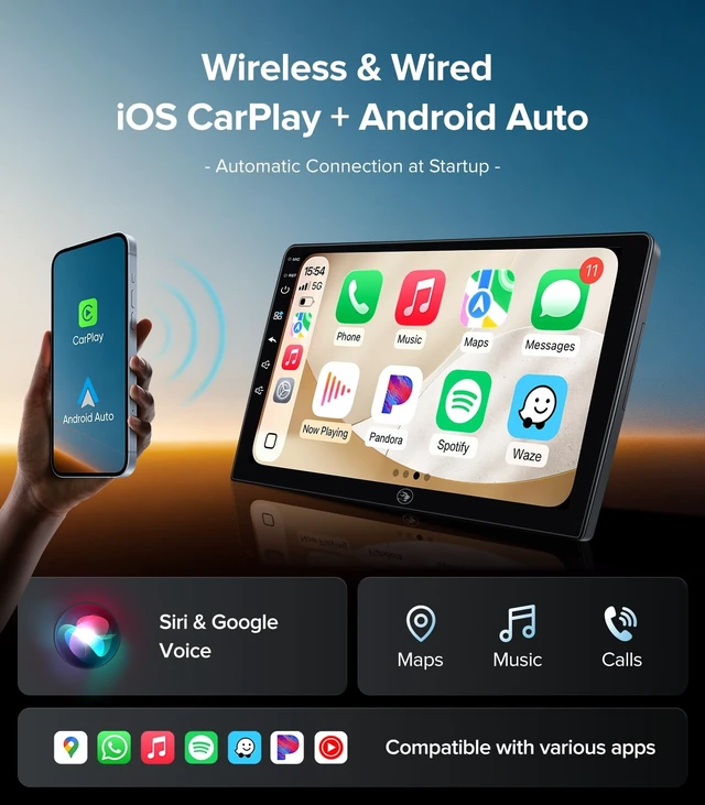 Alt view image 4 of 5 - Car Radio for Chevy Silverado GMC Sierra Tahoe 07-14, CarPlay Android Auto