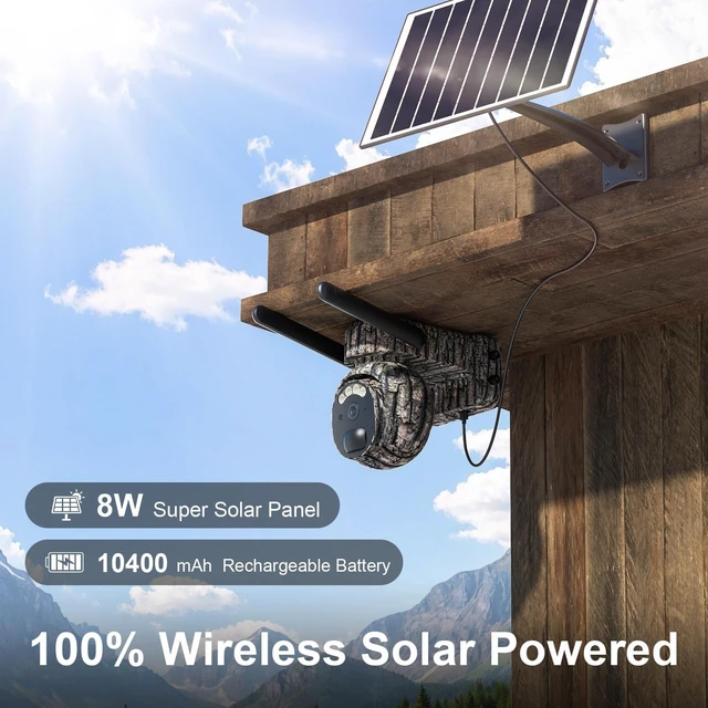 Alt view image 3 of 5 - SACUMURT No WiFi Outdoor Security Camera Solar Powered, for Wild/Outdoor