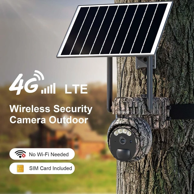 Alt view image 2 of 5 - SACUMURT No WiFi Outdoor Security Camera Solar Powered, for Wild/Outdoor