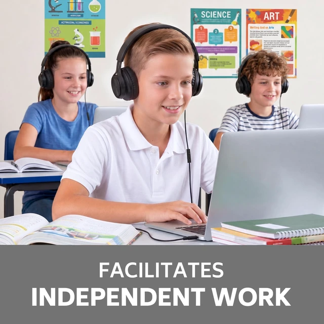 Alt view image 2 of 5 - AILIHEN Kids Headphones Bulk 10 Pack with Microphone & 3.5MM Jack, Black