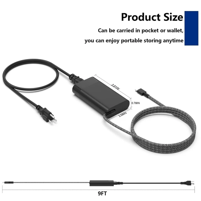 Alt view image 2 of 5 - OSISZI 65w Omnibook Laptop Charger USB C Compatible with HP Omnibook