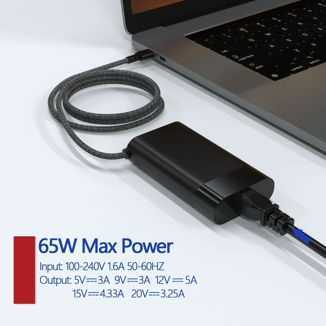 Alt view image 5 of 5 - OSISZI 65w Omnibook Laptop Charger USB C Compatible with HP Omnibook