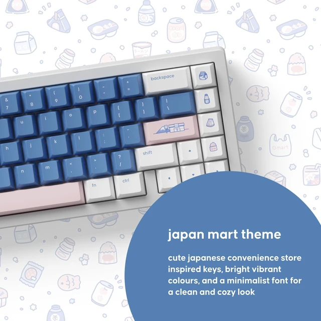 Alt view image 2 of 5 - dokodoko Tokyo Mart Keycaps - PBT, Cherry Profile for Mechanical Keyboards