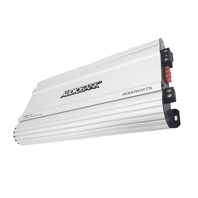 Alt view image 2 of 5 - Audiobank P8001 Class D Monoblock Car Audio Amplifier - 8000 Watts, 1 Ohm Stable, Remote Turn-On/Off, Heavy-Duty Aluminum Alloy Heatsink, Power & Protection Indicators