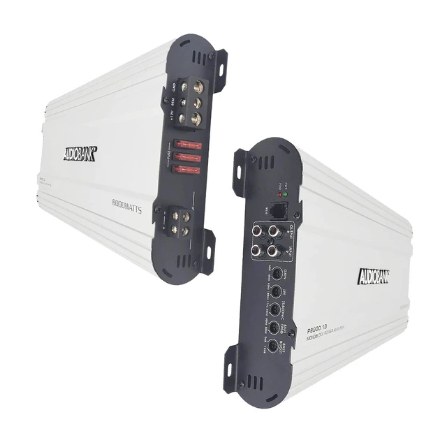 Alt view image 3 of 5 - Audiobank P8001 Class D Monoblock Car Audio Amplifier - 8000 Watts, 1 Ohm Stable, Remote Turn-On/Off, Heavy-Duty Aluminum Alloy Heatsink, Power & Protection Indicators