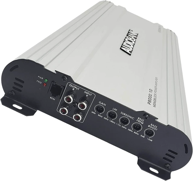 Alt view image 4 of 5 - Audiobank P8001 Class D Monoblock Car Audio Amplifier - 8000 Watts, 1 Ohm Stable, Remote Turn-On/Off, Heavy-Duty Aluminum Alloy Heatsink, Power & Protection Indicators