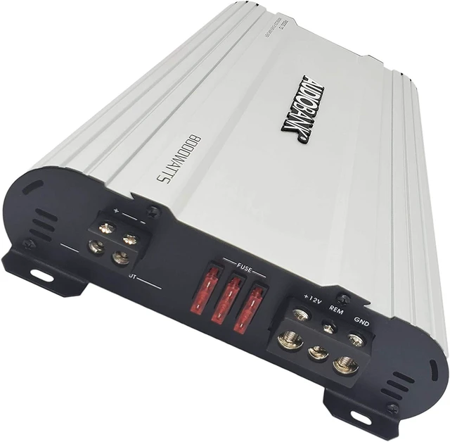 Alt view image 5 of 5 - Audiobank P8001 Class D Monoblock Car Audio Amplifier - 8000 Watts, 1 Ohm Stable, Remote Turn-On/Off, Heavy-Duty Aluminum Alloy Heatsink, Power & Protection Indicators