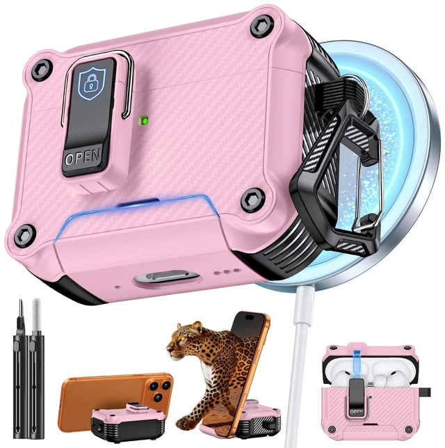Main image of Inesore for AirPods Pro 3 Case with Secure Lock (Pink)