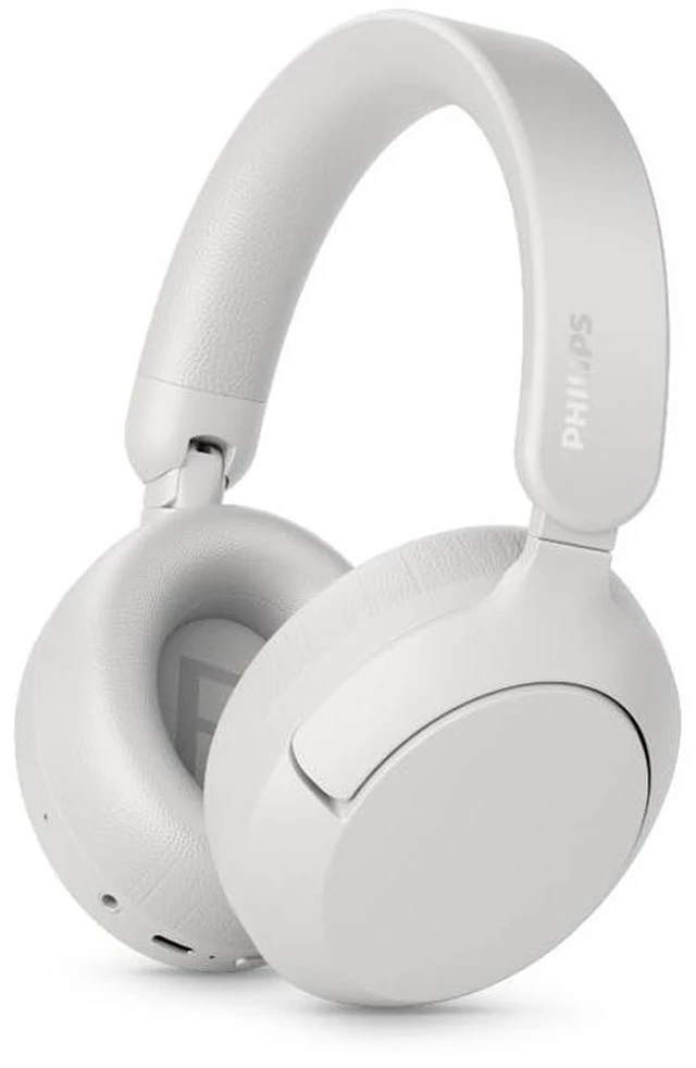 Main image of Philips TAH6000 Wireless Over-Ear Bluetooth Headphones with Adaptive ANC, 80H Playtime (50H ANC), Dynamic Bass - White