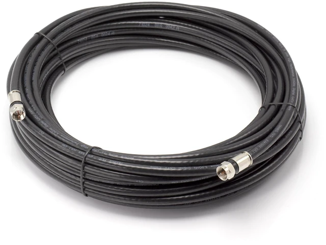 Main image of THE CIMPLE CO Solid Copper Coaxial Cable 125 FT - RG6 Coax for TVs, Antennas, Internet, CATV, Audio/Video, RVs - Indoor/Outdoor Coax Cable 125 Feet (38 Meters), Black