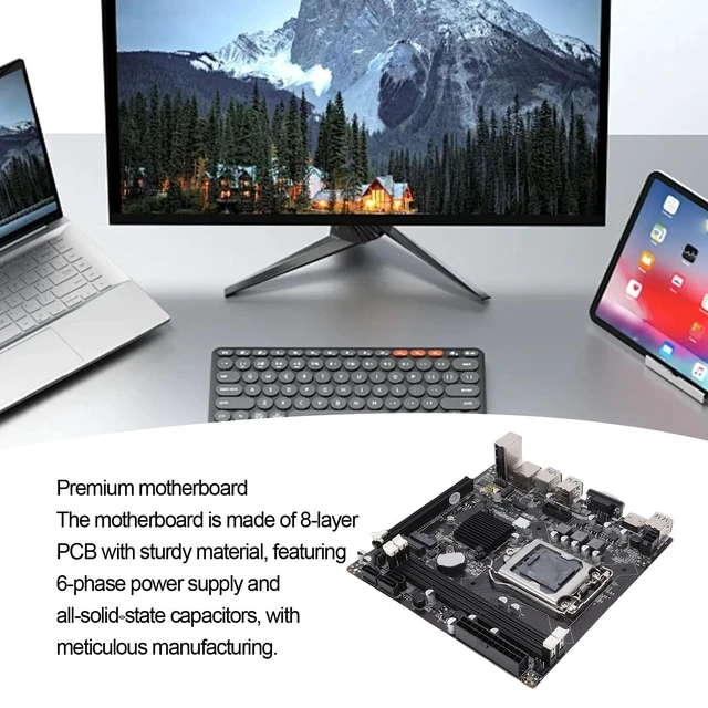 Alt view image 4 of 5 - PUSOKEI H81 LGA1150 Mini ITX Motherboard, Dual Channel DDR3 Desktop Computer Motherboard with M.2 NVMe Slot, SATA 6Gb / s PCIe x16 Support Core i3 i5 i7 E3 V3 Series Processors for PC