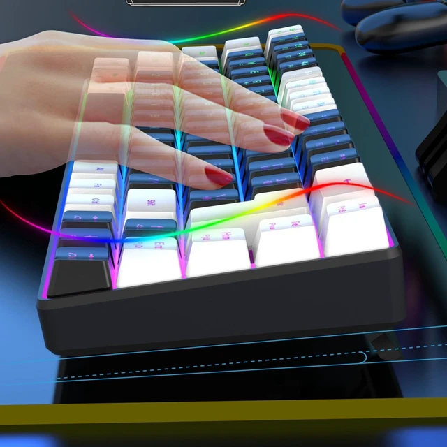 Alt view image 3 of 5 - Sxhlseller 68 Key RGB Gaming Keyboard Compact USB Backlit for PC