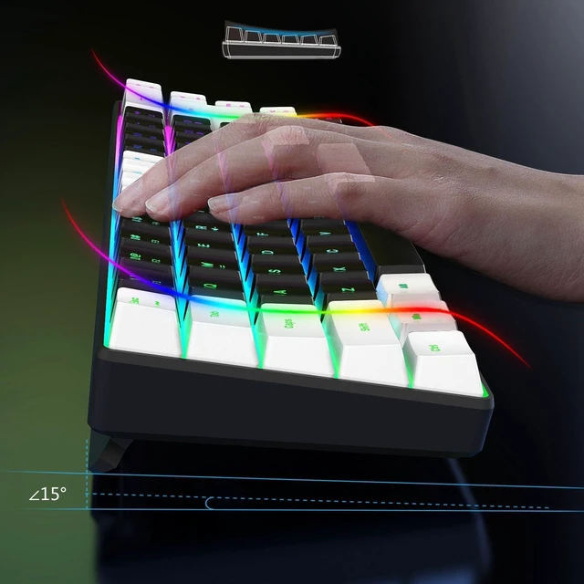 Alt view image 5 of 5 - Sxhlseller 68 Key RGB Gaming Keyboard Compact USB Backlit for PC