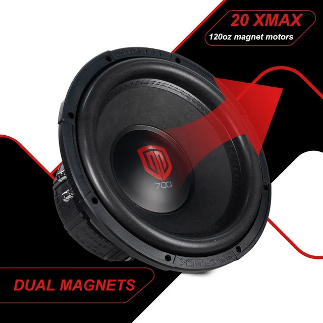Alt view image 3 of 5 - PRORECK Audio 7 Series 10 Inch 2400 Watts Max Power Dual 2 Ohm Car Subwoofer