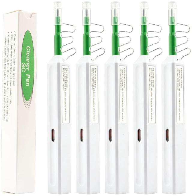 Main image of Hamadap 5-Pack Fiber Optic Cleaner, Fiber Optic Connector Cleaning Pen