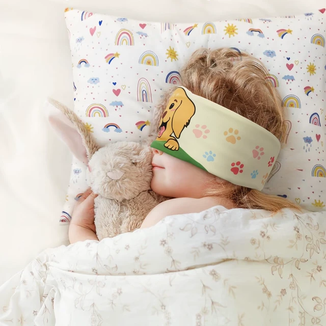 Alt view image 3 of 5 - Toddler Bluetooth Headband Headphones, Soft Kids Sleep Mask Headphones