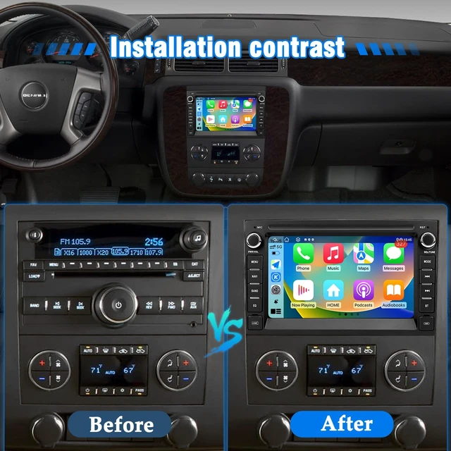 Alt view image 2 of 5 - Car Stereo Radio for Chevy Silverado Tahoe GMC Sierra Yukon, CarPlay