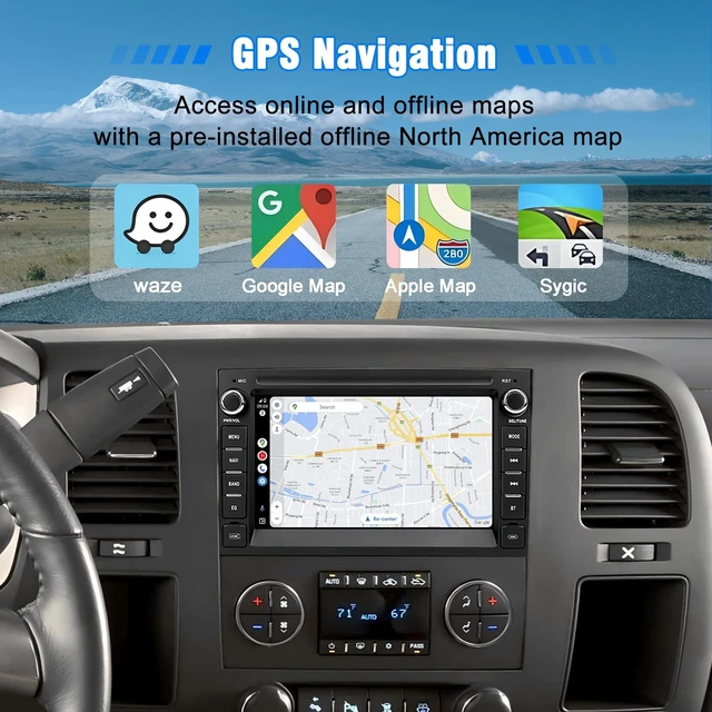 Alt view image 4 of 5 - Car Stereo Radio for Chevy Silverado Tahoe GMC Sierra Yukon, CarPlay