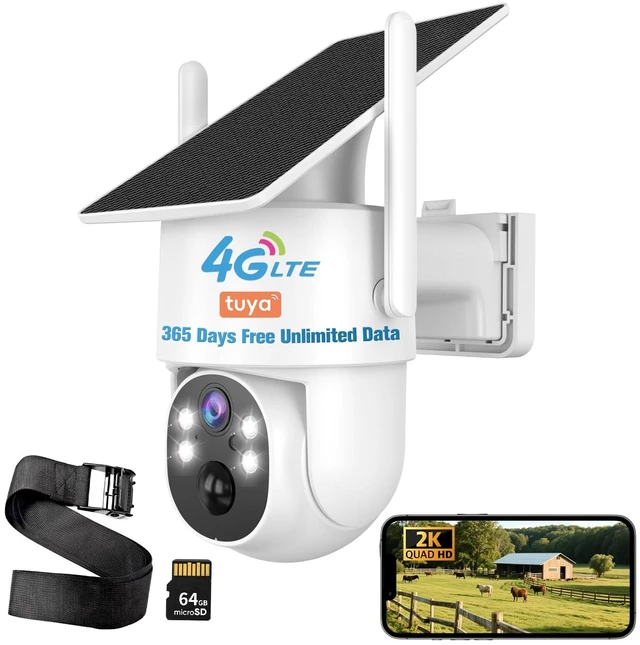 Main image of 4G LTE Cellular Solar Security Camera Outdoor,365-Day Unlimited Data