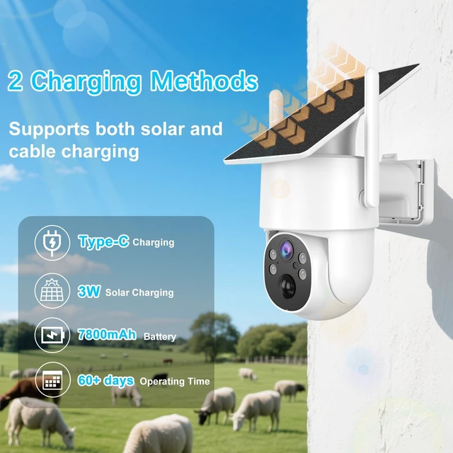 Alt view image 4 of 5 - 4G LTE Cellular Solar Security Camera Outdoor,365-Day Unlimited Data