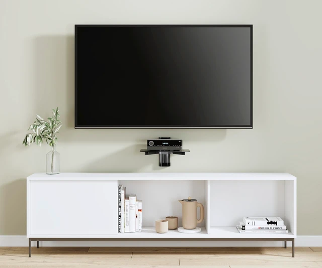 Alt view image 3 of 5 - Mount-It! Floating Wall Shelf for AV Receiver & Game Consoles