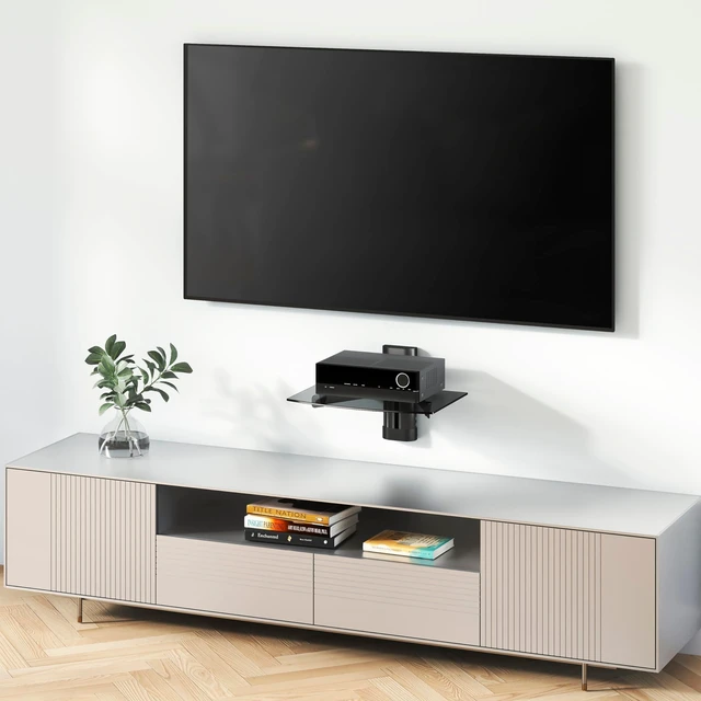 Alt view image 4 of 5 - Mount-It! Floating Wall Shelf for AV Receiver & Game Consoles