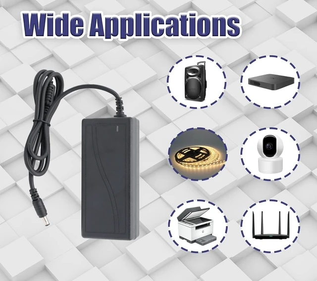 Alt view image 3 of 5 - 48V 2A 48W AC-DC Power Supply Adapter US Plug