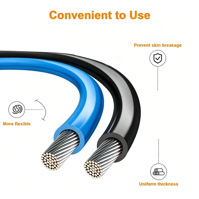 Alt view image 3 of 5 - VIABRICO 10 Gauge Wire, for Automotive Power/Ground, Battery Cable, Car Audio, RV, Amp, CCA, Automotive Wire, Amp Kit, Battery Cables, Wiring Kit, (50 feet Each- Black/Blue)