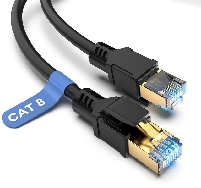 Main image of BIFALE Cat 8 Ethernet Cable 100 FT, High Speed Network Cable 40Gbps 2000MHz, 26AWG Heavy Duty LAN Cable Shielded in Wall, PE Jacket for Modem Router, Indoor&Outdoor