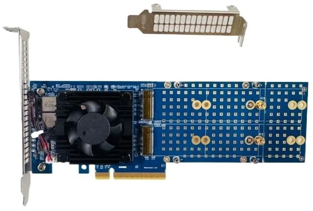 Main image of YiBaoTong PEX88024 PCIe 4.0 X8 4X M.2 Ports NVMe SSD Switch Expansion Card