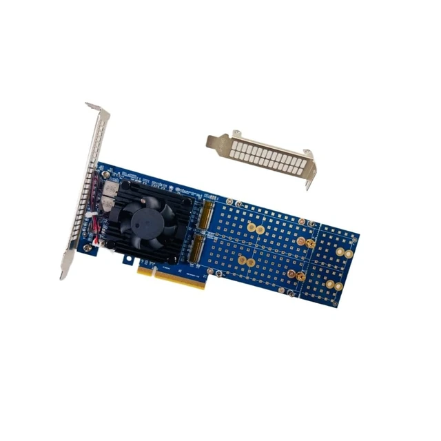 Alt view image 3 of 3 - YiBaoTong PEX88024 PCIe 4.0 X8 4X M.2 Ports NVMe SSD Switch Expansion Card
