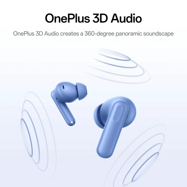 Alt view image 4 of 5 - OnePlus Nord Buds 3r Earbuds, 54 Hour Total Battery, 12.4 mm Driver, Fast Charge, Dual Microphone AI Call Noise Cancellation, Bluetooth 5.4, IP55 Waterproof, Blue
