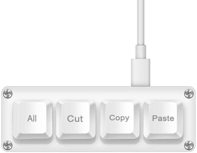 Main image of Mini 4-Key Copy Paste Programmable Keyboard Hotswappable Mechanical Switch