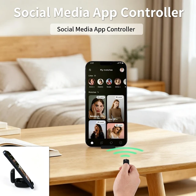 Alt view image 3 of 5 - Ring Mouse, Bluetooth/2.4G, Finger Mouse with Touch Screen, Charging Box, YouTube/TikTok/Instagram/E-Book,Lightweight, Page Flip/Selfie/Video/Demo, Targeting iOS/macOS/Android/Microsoft Users