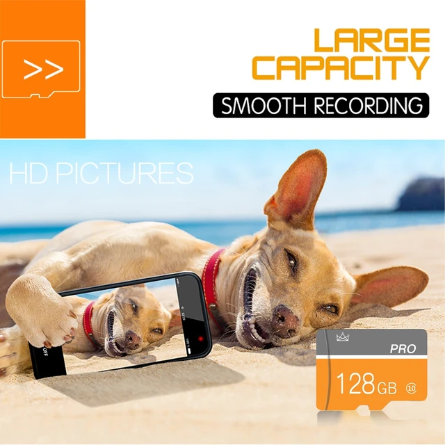 Alt view image 3 of 5 - 128GB Memory Card,Micro Memory Card with Adapter Class 10 High Speed for Camera,Smartphone,Tablet