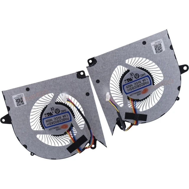 Alt view image 4 of 5 - Deal4GO 5V CPU & GPU Graphics Cooling Fan PABD08008SH N525 N526 Replacement for MSI Creator M16 HX C14V C14VEG MS-15P2 MS-17T2 (with RTX 4050), Black