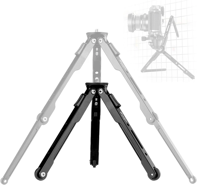 Main image of LEOFOTO Aluminum Mini Table Tripod, Weight 162g/0.35lb, Maxload 5kg/11lb, Foldable Stand, Compact Camera Spider Tripod, for Camera/Phone/Live Stream Light/Projector MT-03 Lightweight Version (MT-03S)