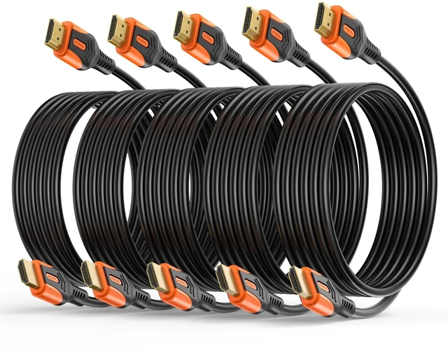 Main image of MOSIMLI 4K HDMI 2.0 Cable, 10FT, 5-Pack, 18Gbps