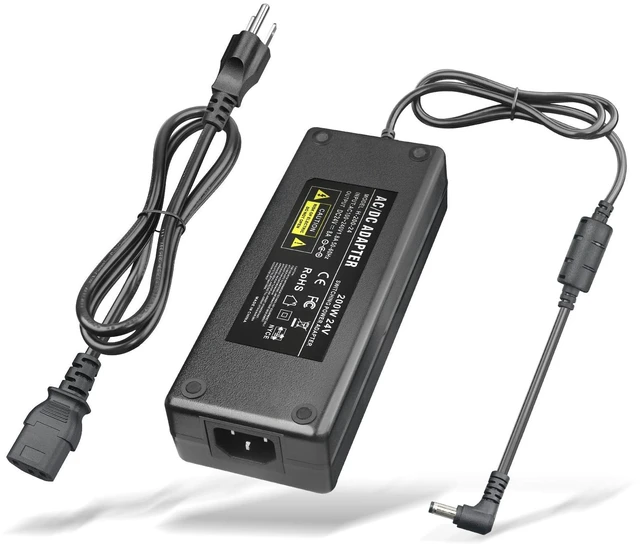 Main image of COOLM 24V 8A Power Supply Adapter 192W 8Amp Replacement 7.5A 7A 6.25A 6A 5A
