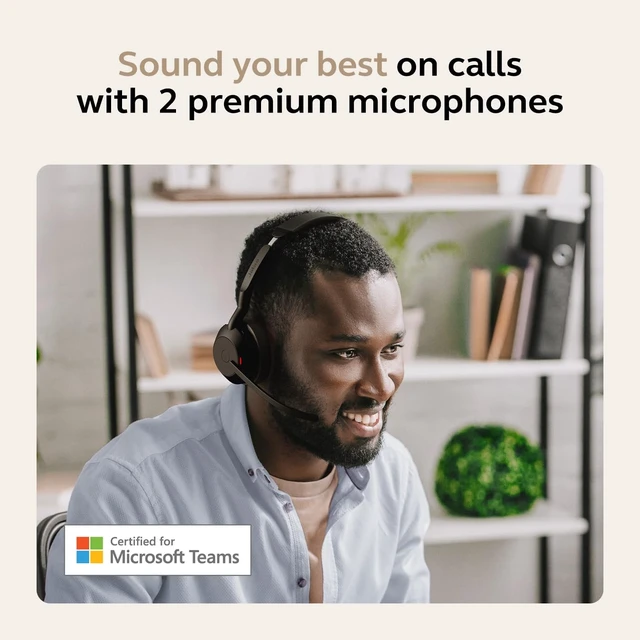 Alt view image 4 of 5 - Jabra Evolve2 55 Mono Wireless Headset with Charging Stand AirComfort Technology, Noise-Cancelling Mics & Active Noise Cancellation - MS Teams Certified, Works with Other Platforms - Black