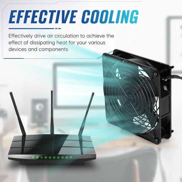 Alt view image 5 of 5 - Glooglitter 120v Ac Cooling Muffin Fans, Exhaust Fans,4 Pack,120mm*25mm