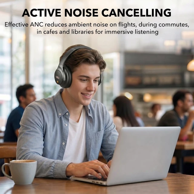 Alt view image 3 of 5 - 1Mii Active Noise Cancelling Headphones for Airplane Travel