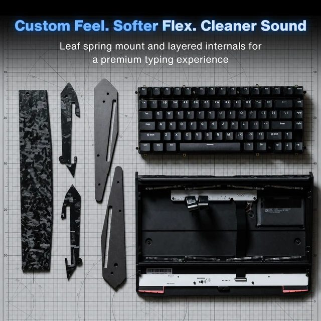 Alt view image 4 of 5 - Black Diamond 75 V2 Wireless Mechanical Gaming Keyboard 75% Custom Keyboard