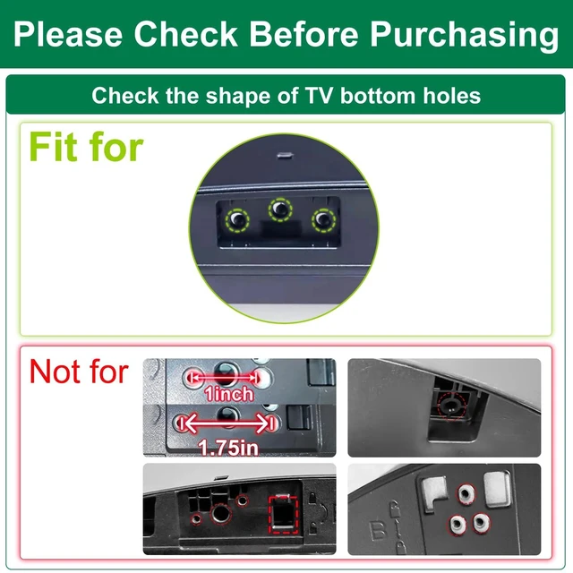 Alt view image 2 of 5 - Stand for LG TV Legs, Only for LG 82" 86" TV Models We Listed, for 82UP8770 82UP8050 82UP8000 82UP8050 86UP8770 86UQ8000AUB 86UQ7070ZUD 86UQ7590PUD 86UR640S9UD 86UR340C9UD 86NANO90UNA with Screws