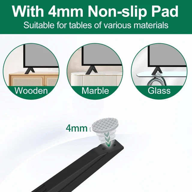 Alt view image 5 of 5 - Stand for LG TV Legs, Only for LG 82" 86" TV Models We Listed, for 82UP8770 82UP8050 82UP8000 82UP8050 86UP8770 86UQ8000AUB 86UQ7070ZUD 86UQ7590PUD 86UR640S9UD 86UR340C9UD 86NANO90UNA with Screws