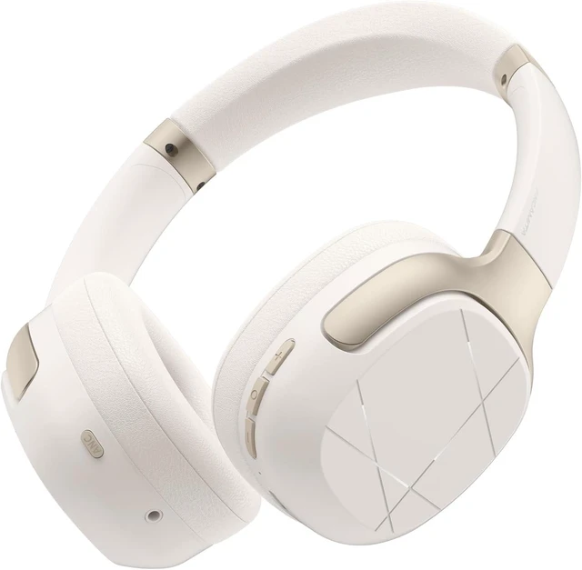 Main image of Active Noise Cancelling Headphones, Wireless Over-Ear Bluetooth, HiFi deep bass, Foldable Headphones, Transparent Mode, 50H Long ANC Playtime, Durable Headset for Traveling/Gym Use/Home (Off Wh